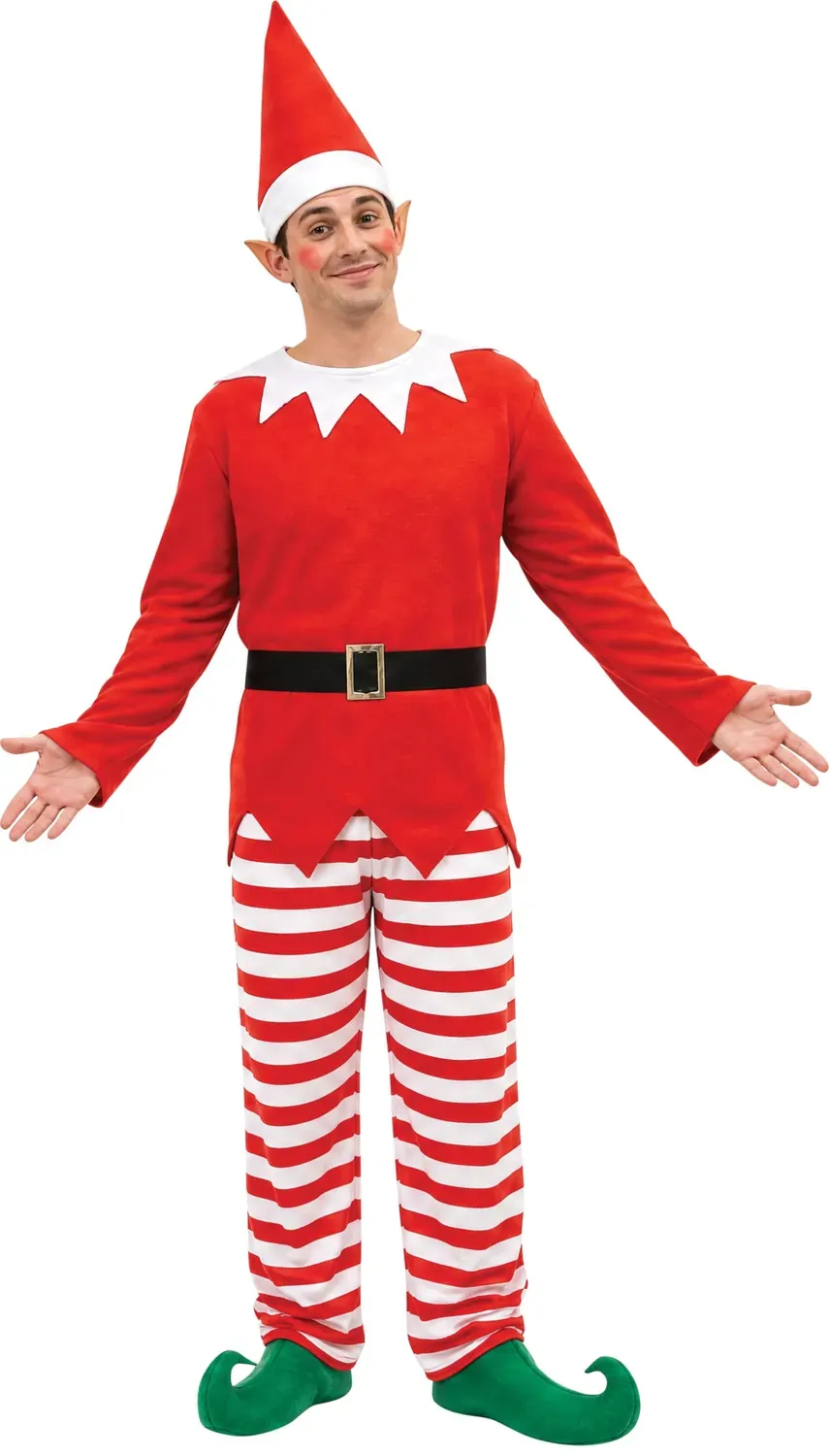 Fiestas Guirca Elfo costume uomo taglia L 52-54 rosso bianco