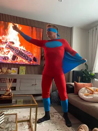 Smiffys Superhero Man Costume supereroe uomo M 38-40 blu rosso