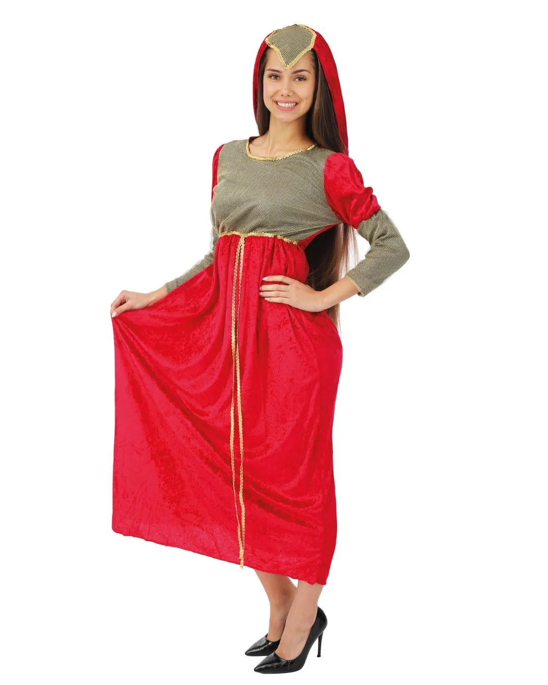 P'tit Clown Juliette 89826 costume donna L/XL rosso oro