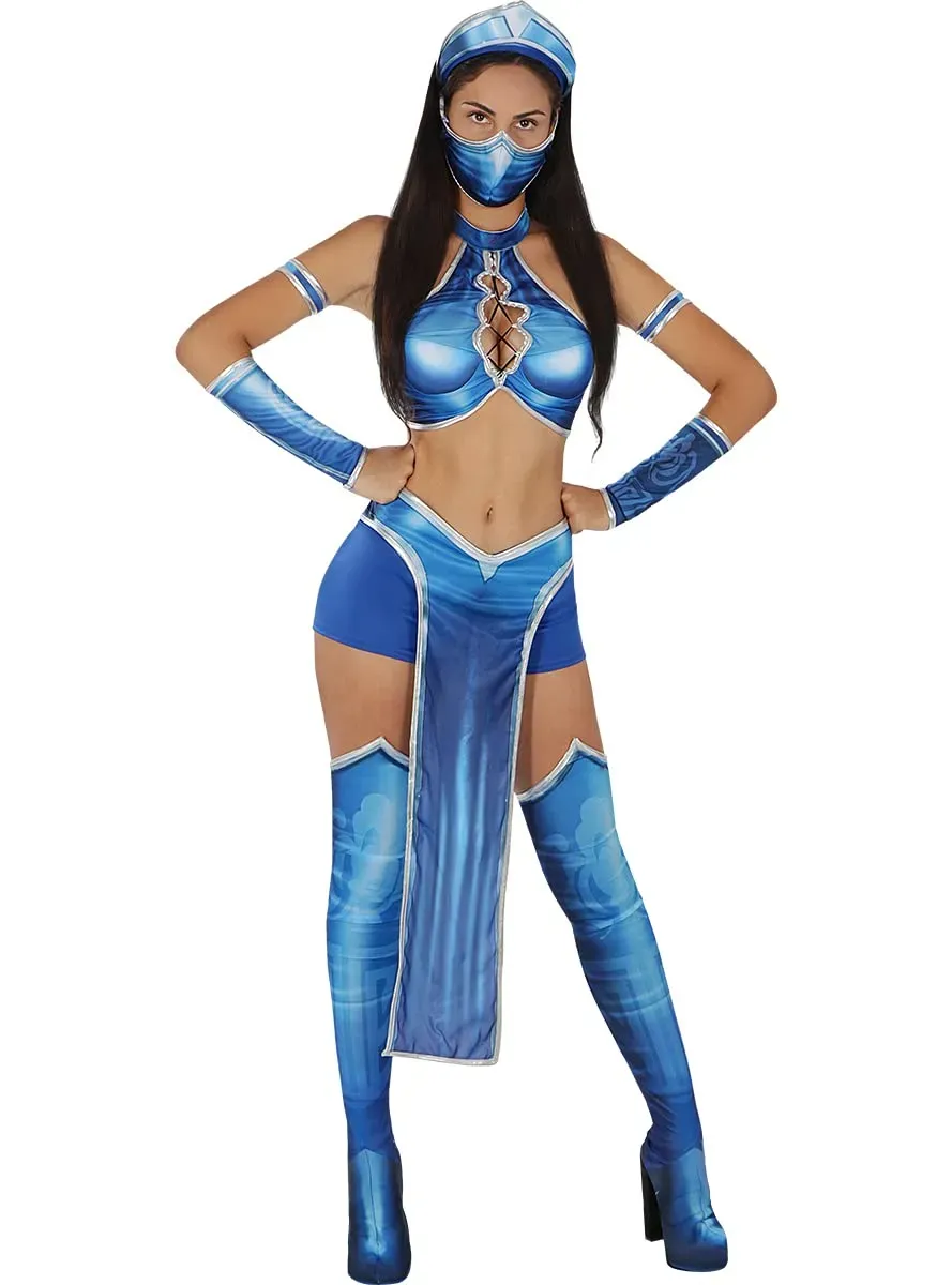 Funidelia Costume Kitana Mortal Kombat Donna M Azzurro