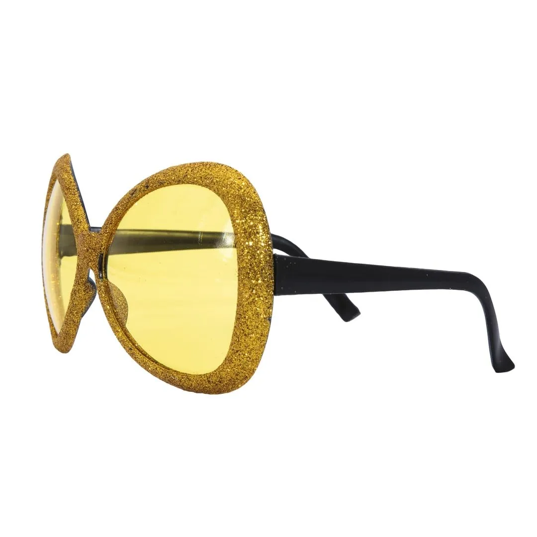 P'tit Clown Occhiali Disco Glitter accessorio oro plastica