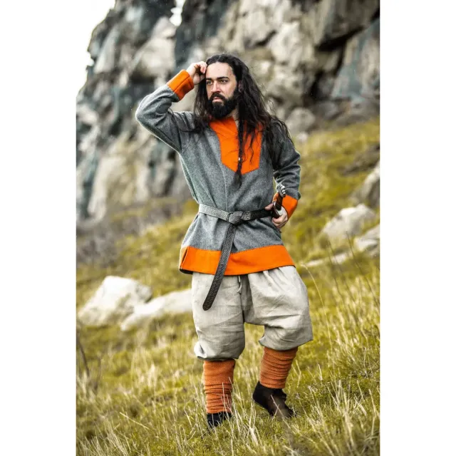 La Bottega di Merlino Wodan pantaloni grigio pietra lino