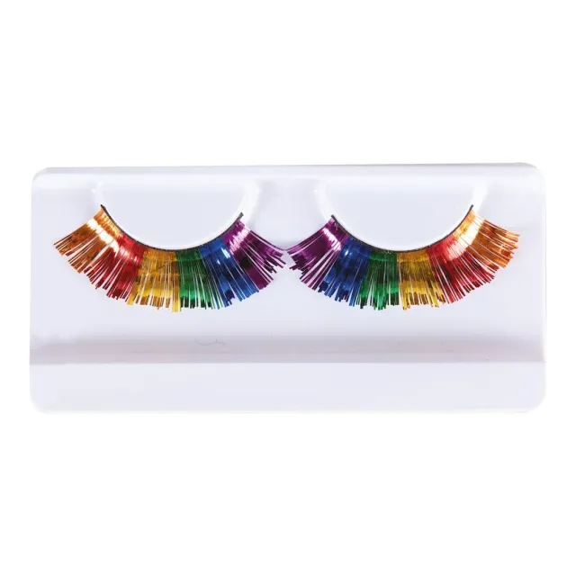 P'tit Clown ciglia finte autoadesive arcobaleno 1 paio senza colla