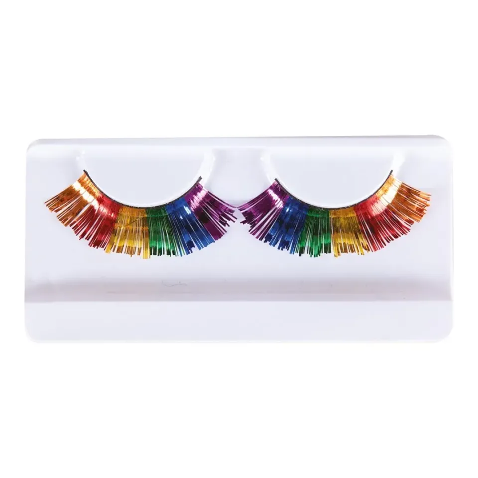 P'tit Clown ciglia finte autoadesive arcobaleno 1 paio senza colla