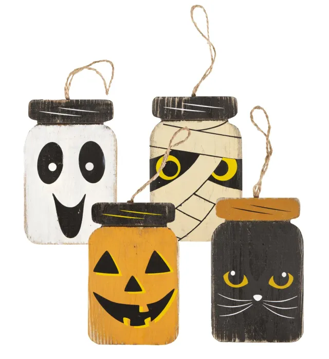 P'tit Clown Decorazione Legno Halloween da Appendere Modello Casuale