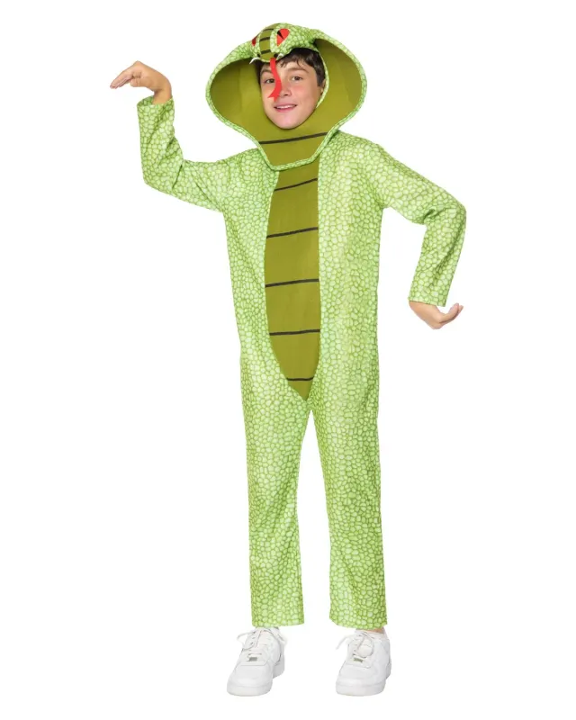Funidelia Serpente Tutina e Cappello Costume 7-9 Anni Bambino