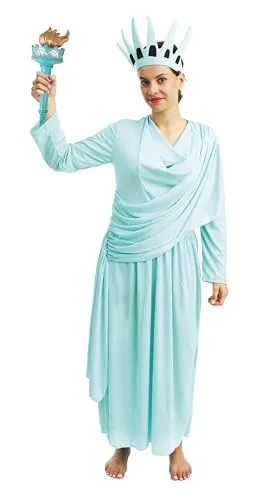 P'tit Clown Statua Libertà Costume Donna L-XL Corona