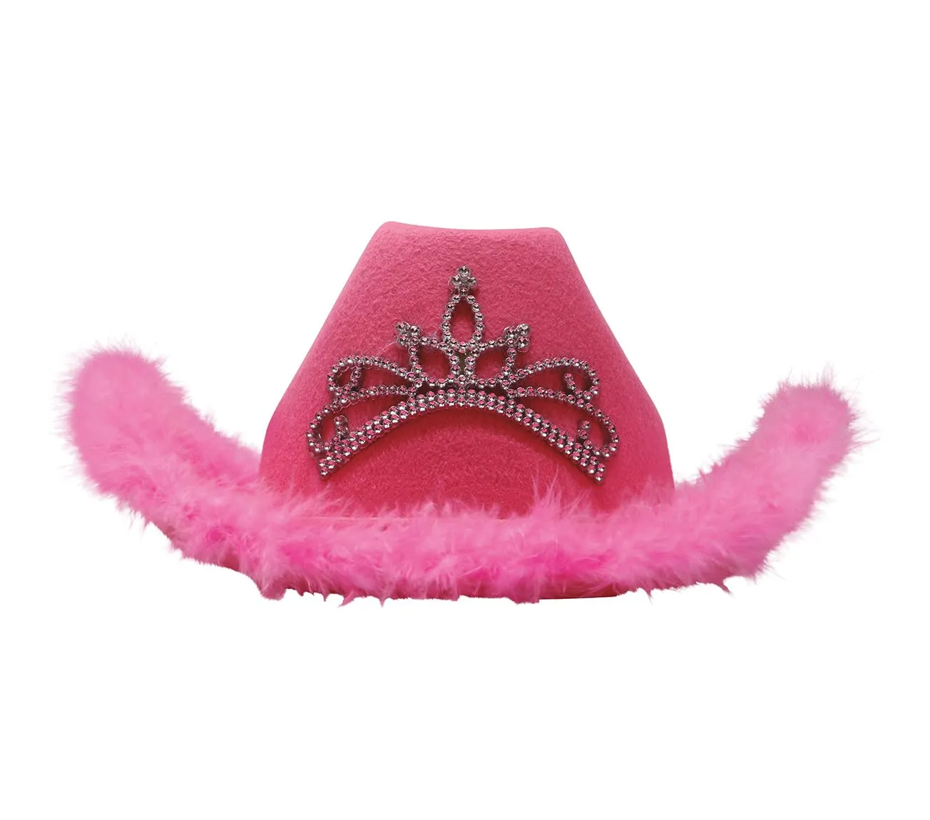Fiestas Guirca cappello cowgirl rosa con marabou diadema