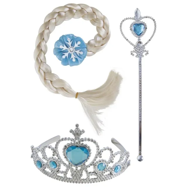 P'tit Clown 10084 Set Regina dei Ghiacci accessori taglia unica con treccia