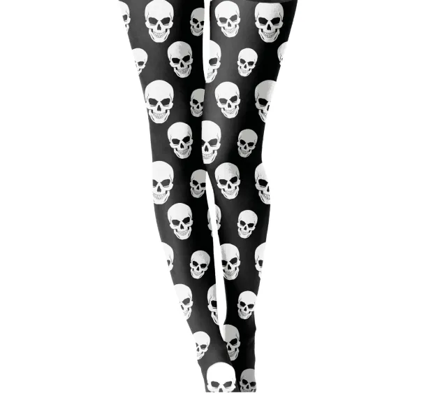 Fiestas Guirca Collant Teschi Nero Halloween Donna