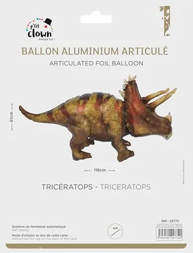 P'tit Clown triceratopo palloncino dinosauro da appoggiare