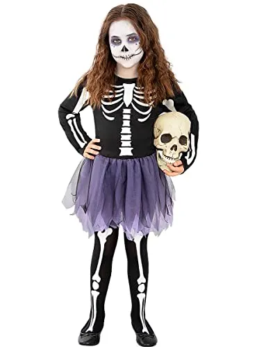 Funidelia Teschio decorativo Halloween bianco 17 cm