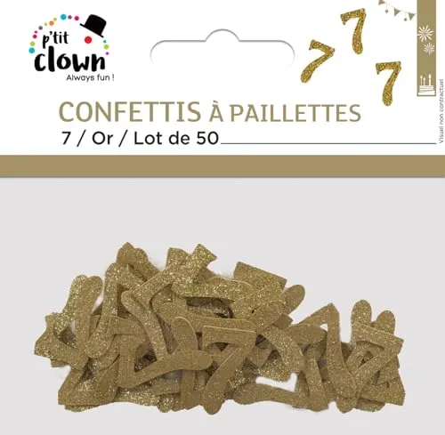 P'tit Clown re21040 Coriandoli Oro 7 50 Pezzi