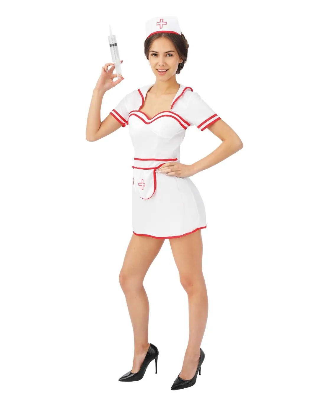 P'tit Clown 83574 Costume Infermiera Sexy Bianco L-XL