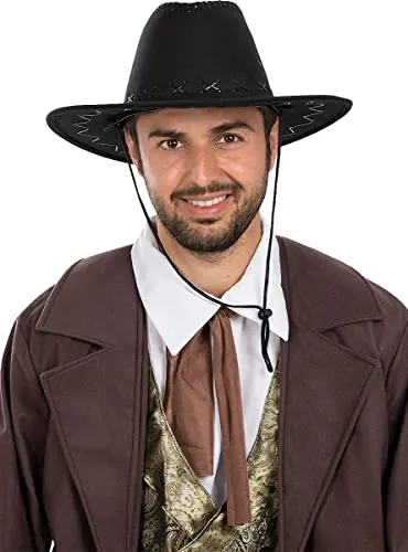 Funidelia Western Cowboy cappello adulto nero