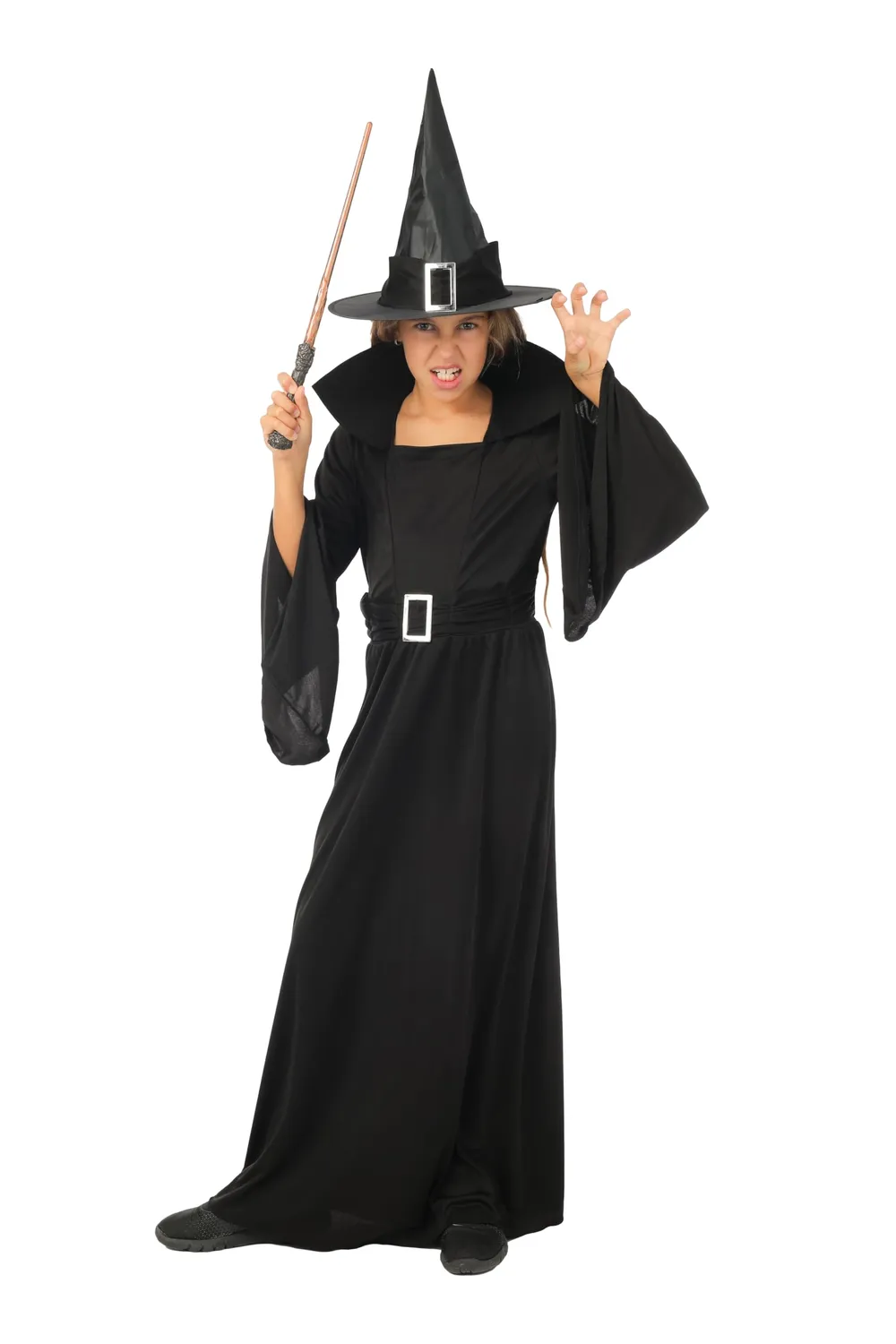 P'tit Clown Strega Costume Bambina 10-12 Anni Nero Viola