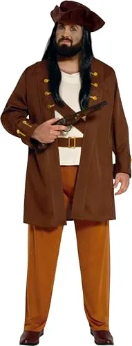 Fiestas Guirca Pirata Capitano costume 14-16 anni marrone