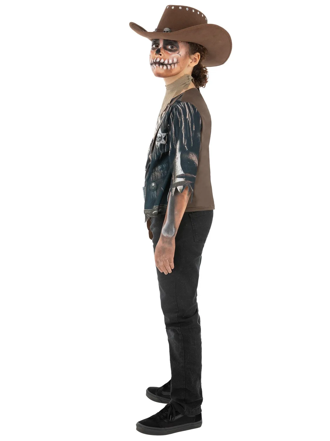 Smiffys Skeleton Cowboy costume bambino con cintura