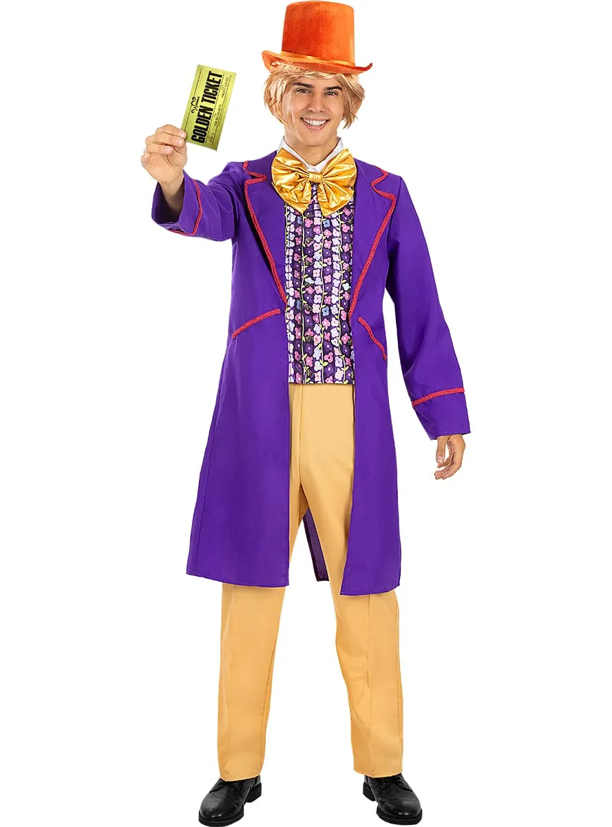 Funidelia Willy Wonka Costume uomo viola fabbrica cioccolato