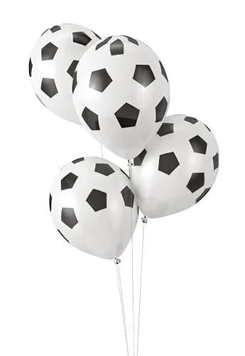 P'tit Clown Palloncini calcio 30 cm bianco nero 8 pz