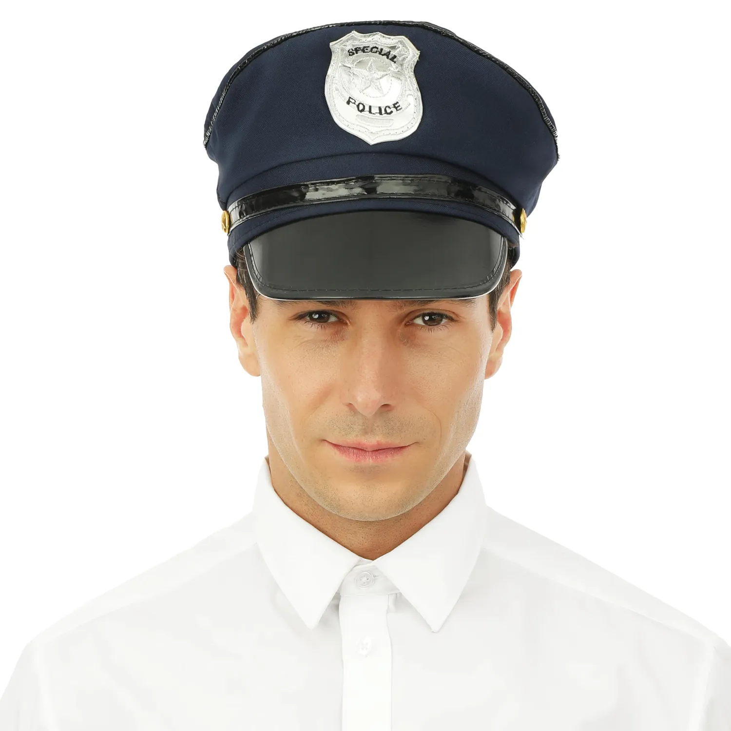 P'tit Clown 17460 Cuffia Poliziotto Adulto Blu regolabile
