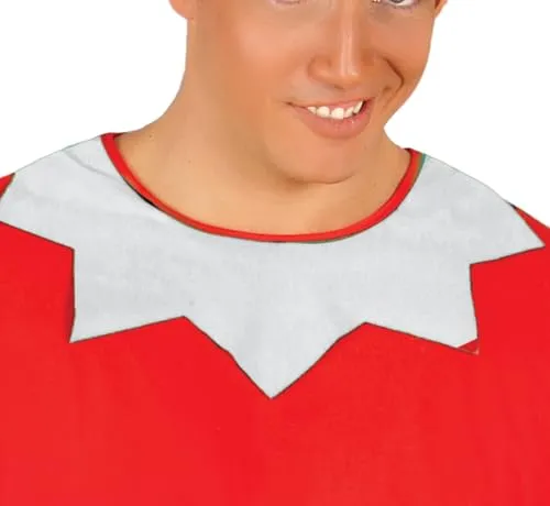 Fiestas Guirca Elfo costume uomo taglia L 52-54 rosso bianco