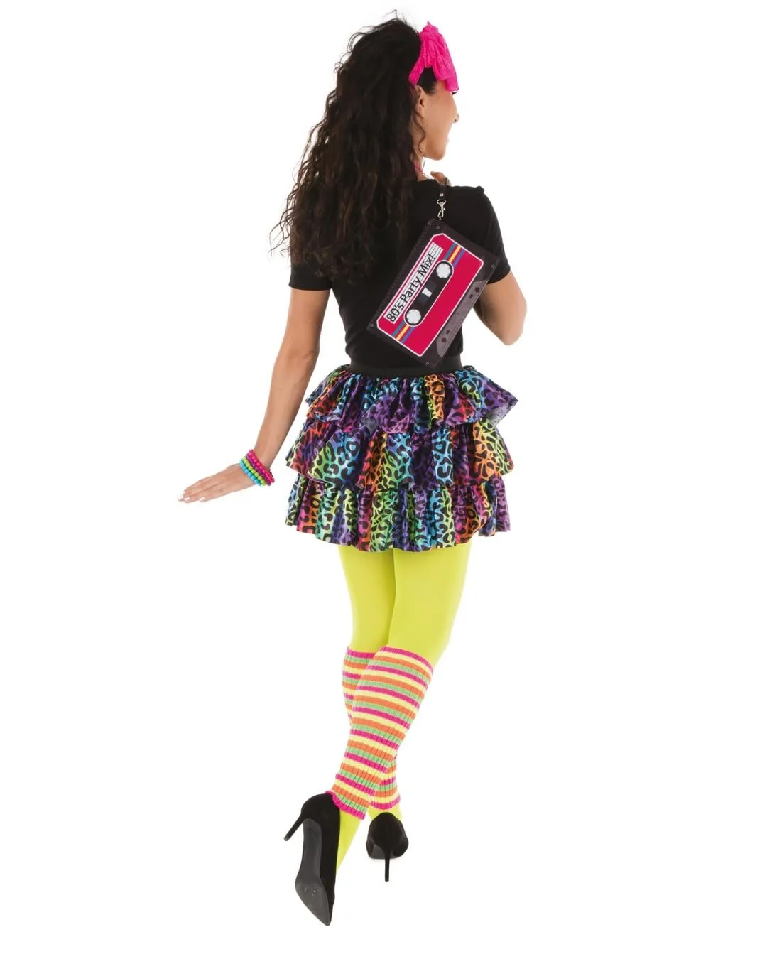 P'tit Clown 22668 costume fluo multicolore adulto