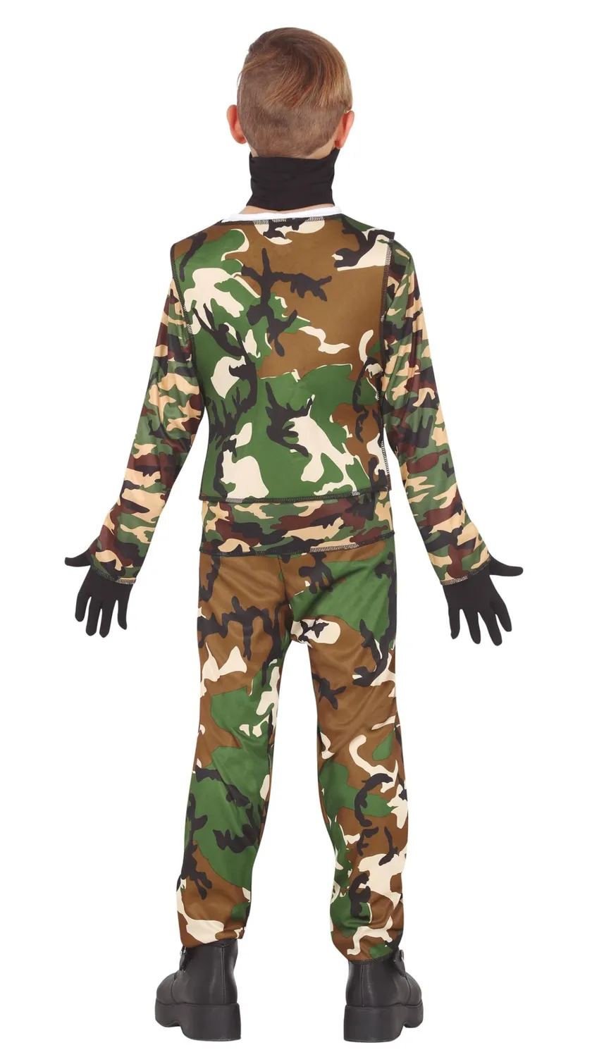 Guirca Militar costume bambino 10-12 anni mimetico