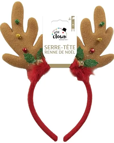 P'tit Clown Re19434 cerchietto renna Natale adulto