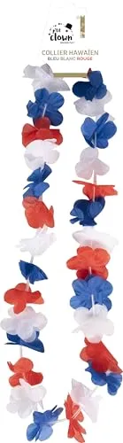 P'tit Clown 58000 collana hawaiana 50 cm blu bianco rosso