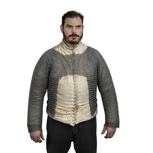 La Bottega di Merlino mezza cotta di maglia XL acciaio anelli 9 mm