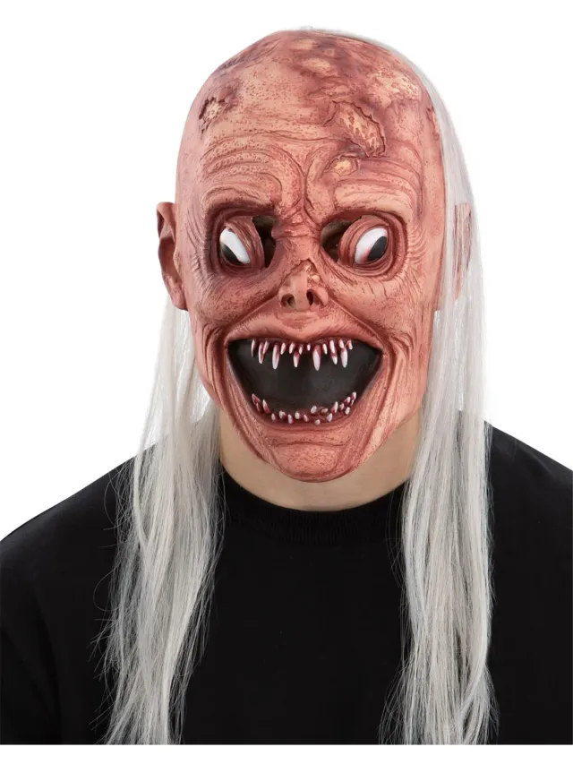 Smiffys Nightmare Smile maschera lattice horror capelli