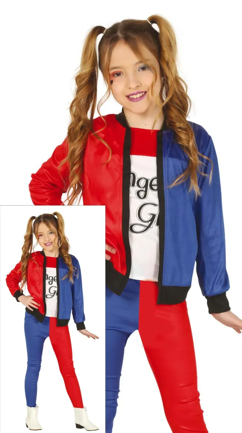 Guirca Dangerous Girl costume 3 pezzi 3-4 anni blu rosso
