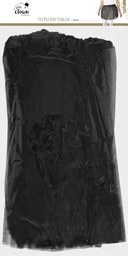 P'tit Clown Tutu in Tulle Nero Donna Taglia Unica Festa
