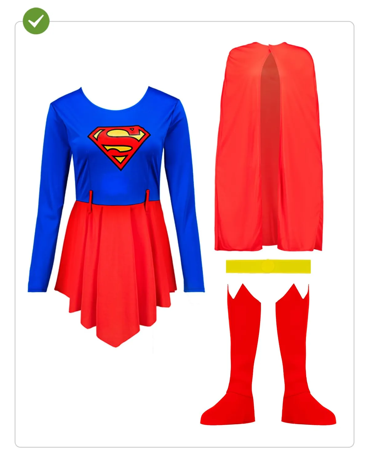 Funidelia Supergirl Kara Zor-El costume donna rosso