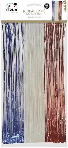 P'tit Clown tenda frange blu bianco rosso 200x100 cm