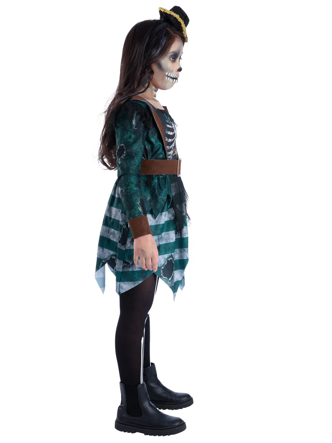 Smiffys Skeleton Pirate Maiden costume bambina 10-12 pirata