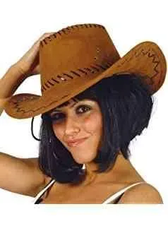 Guirca Cowboy cappello similpelle marrone chiaro taglia unica