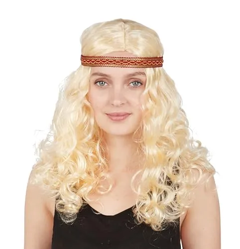 P'tit Clown 68650 parrucca hippie bionda con fascia