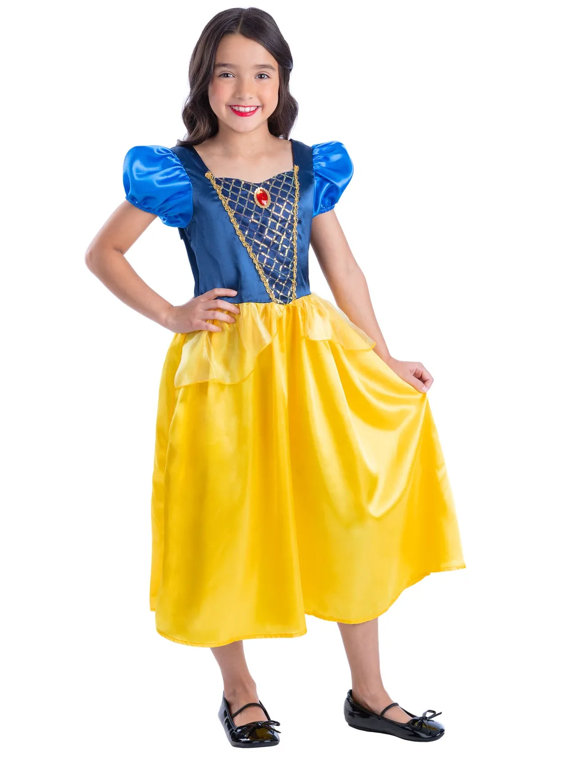 Smiffys Snow Princess costume bambina blu giallo taglia S