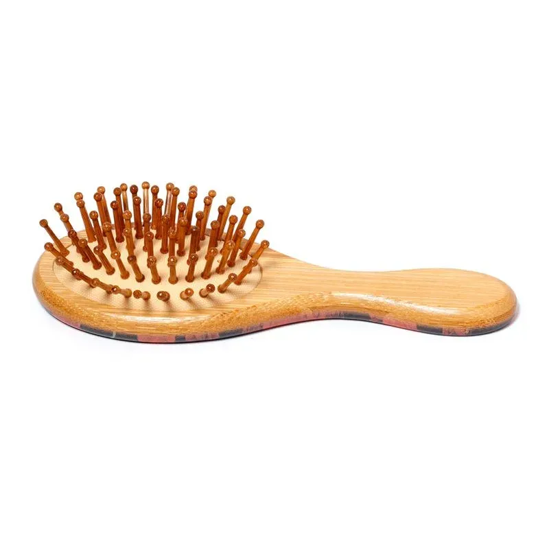 La Bottega di Merlino Spazzola Bambù rose teschi capelli