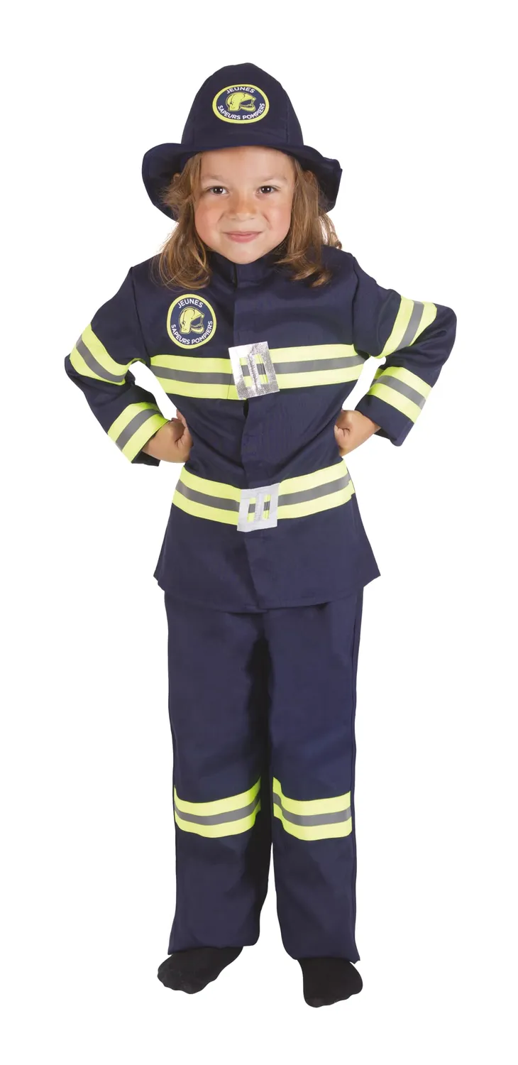 P'tit Clown Costume Pompiere bambino 3 pezzi unisex