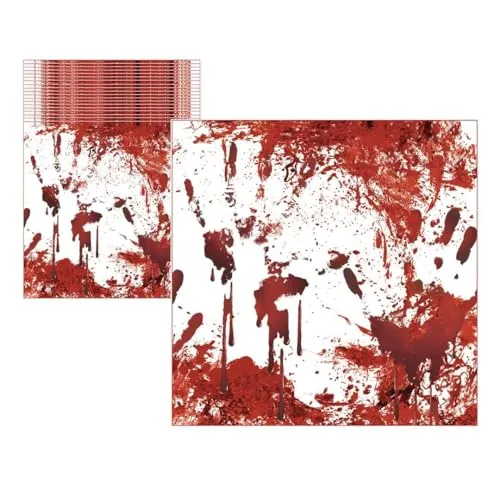 P'tit Clown 23596 Tovaglioli Halloween Sanguinanti 20 Pezzi