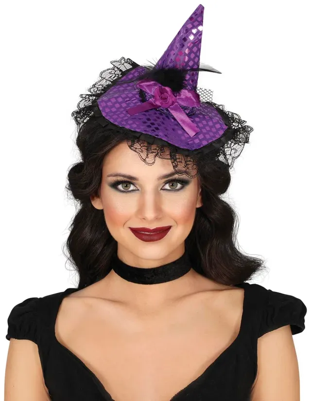 Guirca Strega cerchietto donna con mini cappello