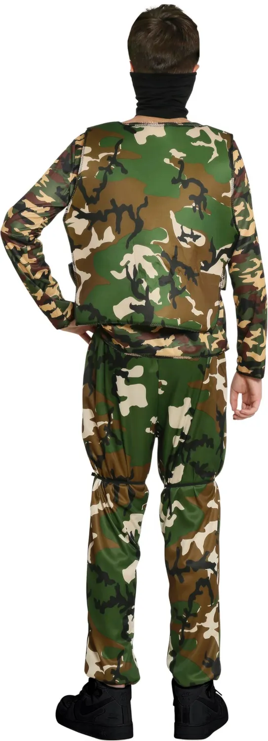 Fiestas Guirca Militare costume 14-16 anni mimetico