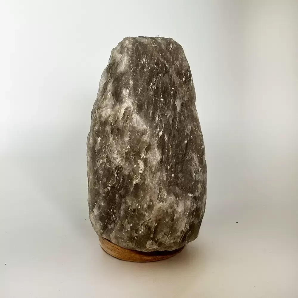La Bottega di Merlino Lampada sale himalayano grigia 2-3 kg luce calda