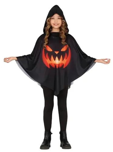 Fiestas Guirca Poncho Zucca costume bambini nero Halloween