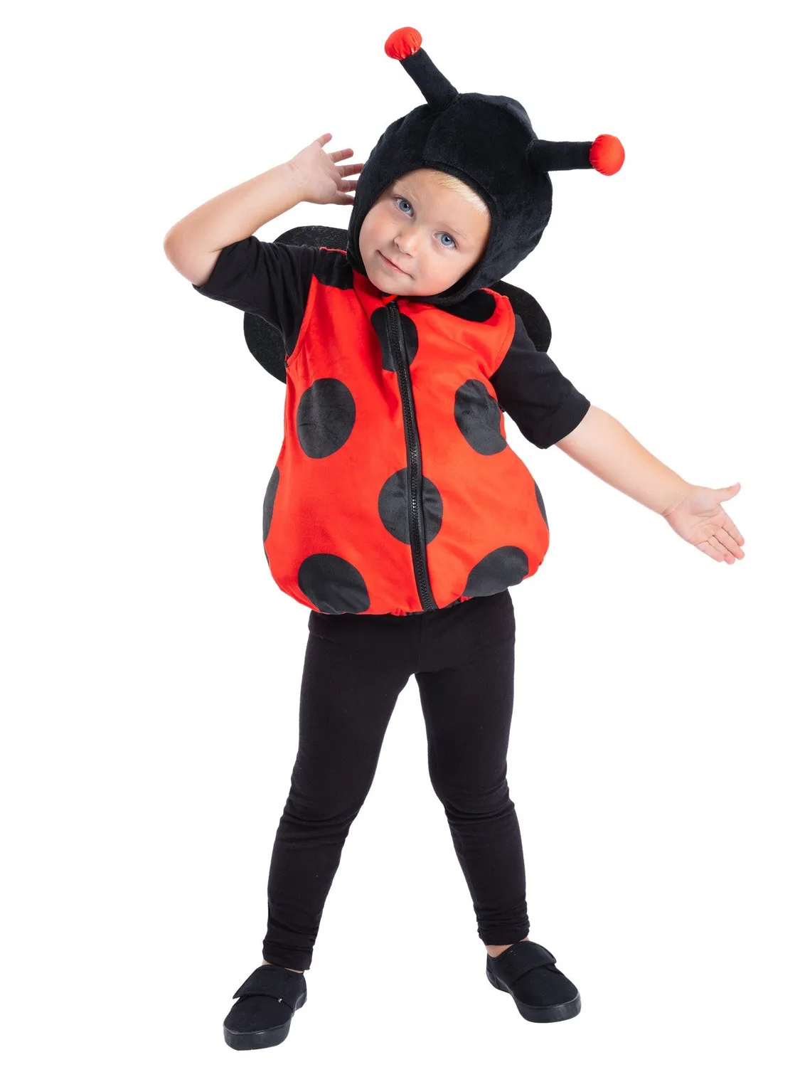 Smiffys Ladybird Costume coccinella bambini Small 4-6 anni ali