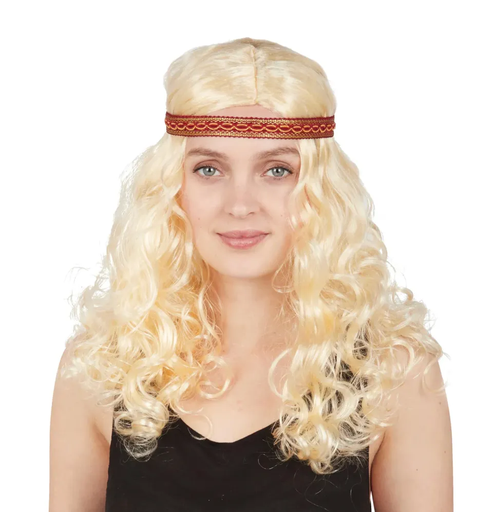 P'tit Clown 68650 parrucca hippie bionda con fascia