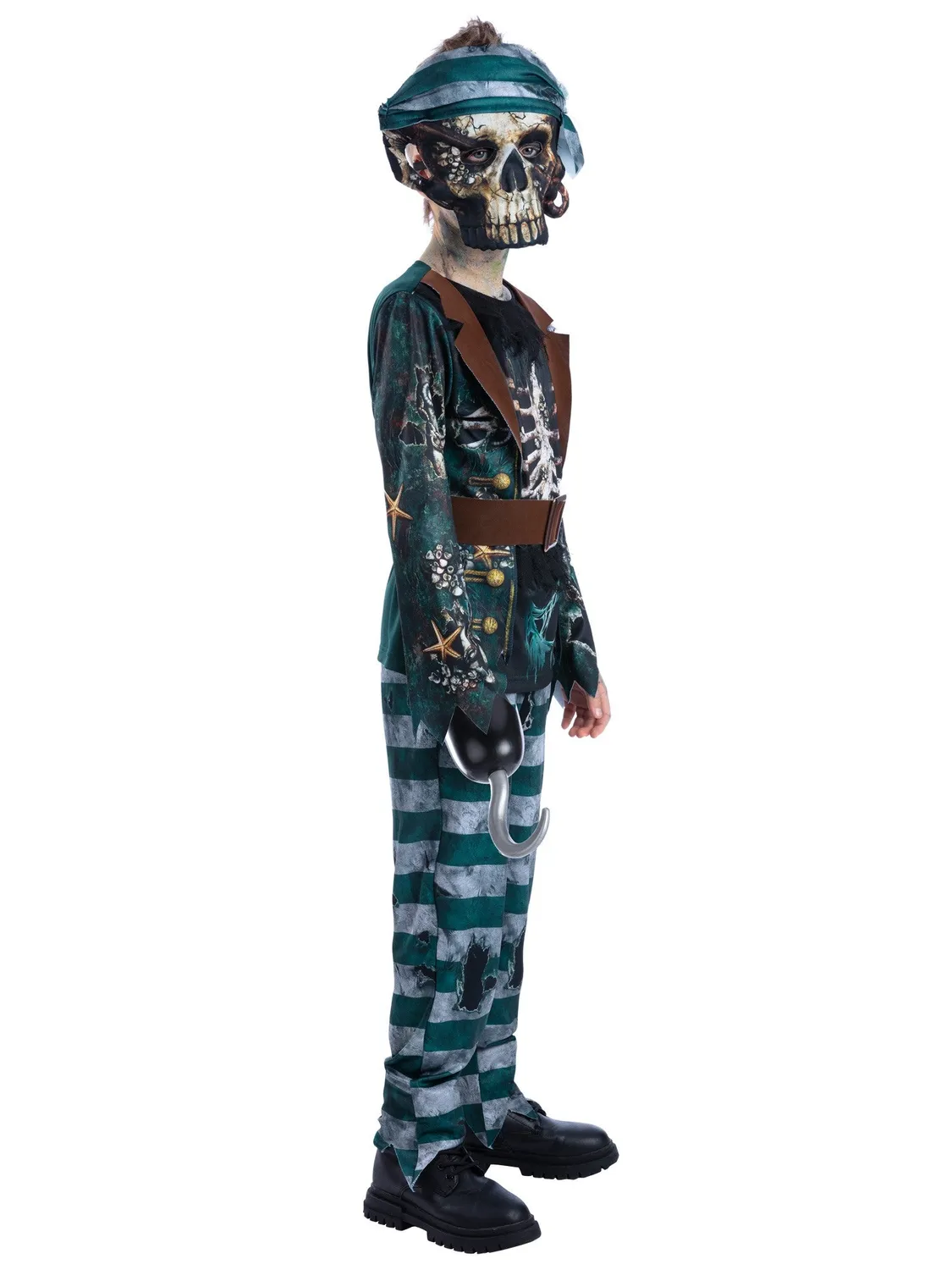 Smiffys Pirata Scheletro Costume Bambino 4-12 anni maschera
